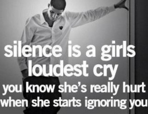 Silence Is A Girl's Loudest Cry you know she´s really hurt when she ...
