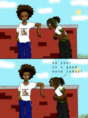 Huey's happy day by The-Boondocks-Crew