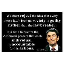 Reagan Quote - Individual Accountable Large Poster