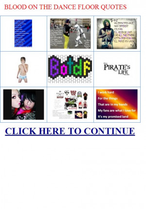 blood on the dance floor quotes - Deluxe Tap