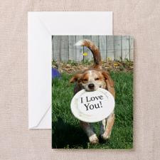 Love You Beagle Mix Greeting Cards (Pk of 20) for