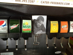 funny Ice Cube soda Fast Food dispenser
