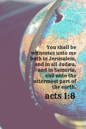 Acts Print Missions Scripture Art Missionary Bible Verse Globe ...