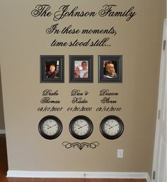 Time Stood Still Family Clock Wall Decal by GiftQueenGifts on Etsy, $ ...