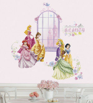 Disney Princess Collage Peel & Stick Wall Decals w/Personalization ...