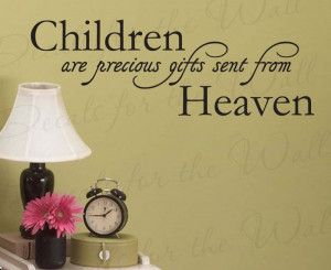 Children Precious Gifts from Heaven Cheap Wall Sticker Decal