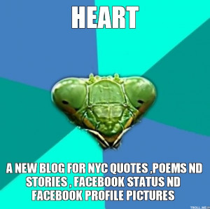 HEART, A NEW BLOG FOR NYC QUOTES ,POEMS ND STORIES , FACEBOOK STATUS ...