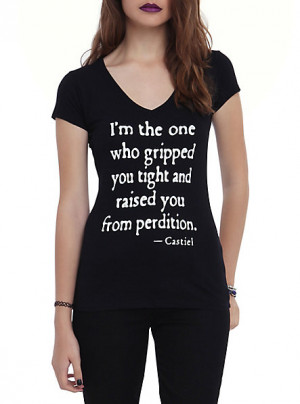 Supernatural Castiel Wings Quote Girls T-Shirt SKU : 10372510 $22.50 $ ...