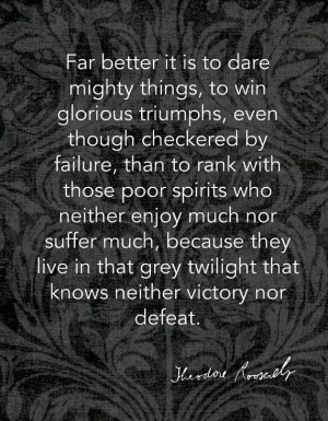 ... Print - 16x20 Gallery Mount Canvas - Victory nor Defeat Famous Quote