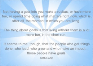 used Seth Godin quotes to kick off my goal setting post for 2012 and ...