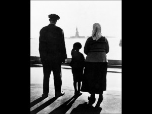 Immigrant Family On Ellis Island