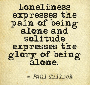 loneliness vs being alone