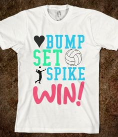 Volleyball Bump Set Spike WIN #volleyball #heart #team #fashion #cute ...