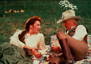 Lonesome Dove Clara Allen (Anjelica Huston) and Gus McCrae (Robert ...