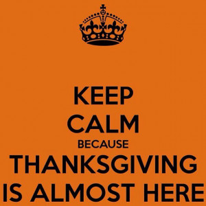 Keep Calm Thanksgiving is almost here.