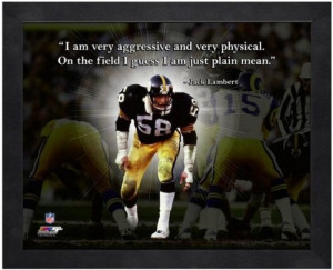 Jack Lambert Pittsburgh Steelers Pro Quotes Framed 8x10 Photo #3 at ...