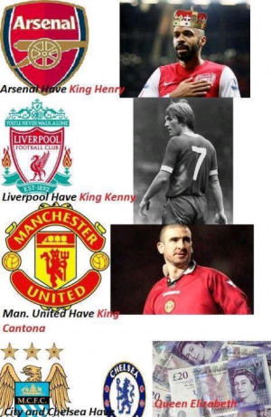 While Arsenal have King Henry, Man Utd have King Cantona and Liverpool ...