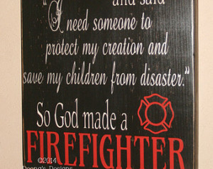 Firefighter Sign, Firefighter Decor , Firefighter Gift, Firefighter ...