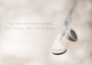 Music, the right kind of music, let me go deep, and cry and really ...
