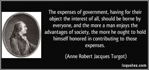 The expenses of government, having for their object the interest of ...