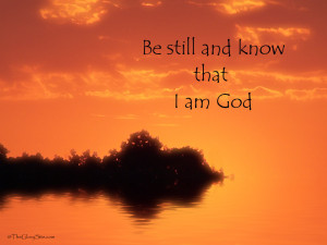 Christian Quote: Be Still Wallpaper Background