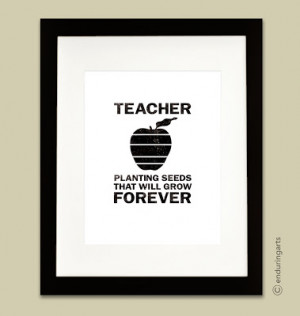 Teacher Typography Art Print }