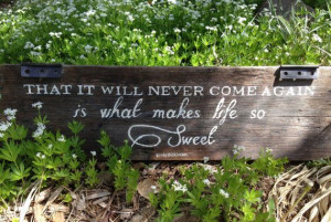 Reclaimed Wood Sign - Hand Painted Quote - word art