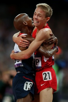 Mo Farah and Galen Rupp. 10k. London 2012. Favorite Olympic Moment!