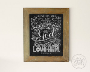 ... Corinthians 2:9 • Bible Verse • Original Art • Chalkboard