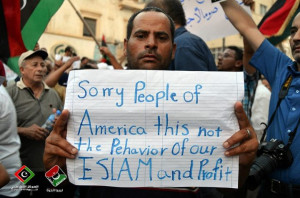 Today in Benghazi- a pro-America demonstration in response to the ...