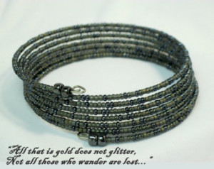 Tolkien LOTR Poem Morse Code Quote Bracelet 4 ...