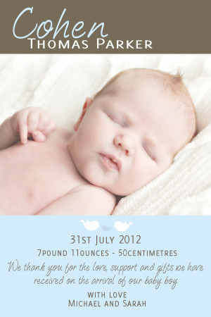 Birth Announcement Cards