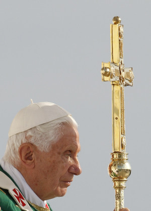 Pope Benedict XVI conducts a Eucharist service in the southwest German ...