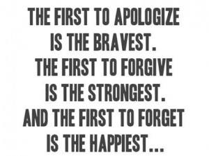 First to forgive is the strongest