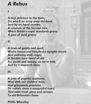 Phillis Wheatley Quotes Poems