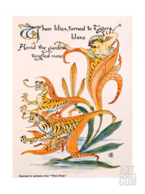 Tiger Lilies, Illustration from 'Flora's Feast' by Walter Crane, First ...