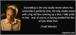 is the only studio movie where the censorship is perfectly clear ...