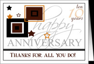 Happy 10th Anniversary- Employee- 10 years card - Product #731507