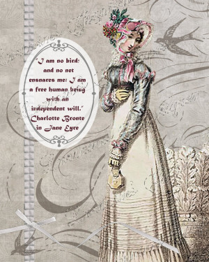 Jane Eyre Quote: Regency Fashion Inspired Digital Collage Fine Art ...