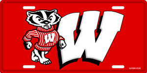 Wisconsin Badgers License Plate, Wisconsin Badgers License Tag