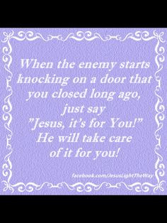 Satan I Rebuke you in all that you Do & Say in JESUS Name!!! The Enemy ...