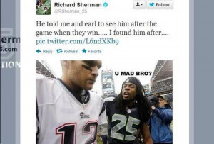 Brady Via Twitter With Meme -Richard Sherman took his trash talking ...