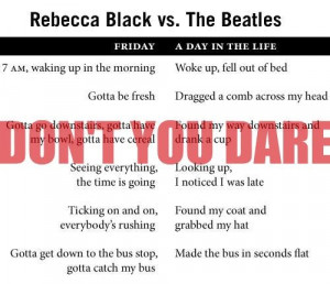 Rebecca Black Has Ripped Off The Beatles? - Rebecca Black Vs The ...