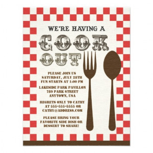 Vintage Cookout Style Invites