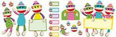 Sock Monkey Bulletin Board Set Colors Socks, Sock Monkeys, Monkeys ...