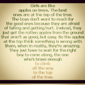 Girls are like apples