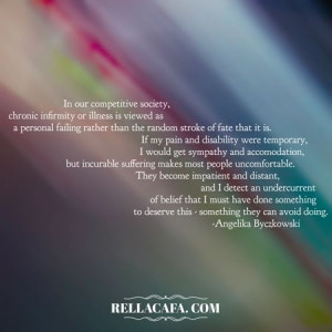 Quote taken from In today’s society, chronic illness is viewed as a ...