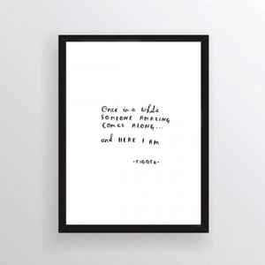 Tigger inspirational quote from Winnie the Pooh - hand written, hand ...