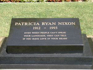 Headstone of Patricia Nixon