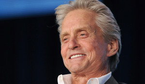 Michael Douglas at a panel discussion for 'Behind the Candelabra ...